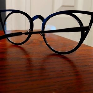 Funky Retro Cat Eye Clear Lens Glasses